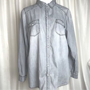 Torrid casual button down long sleeve blouse